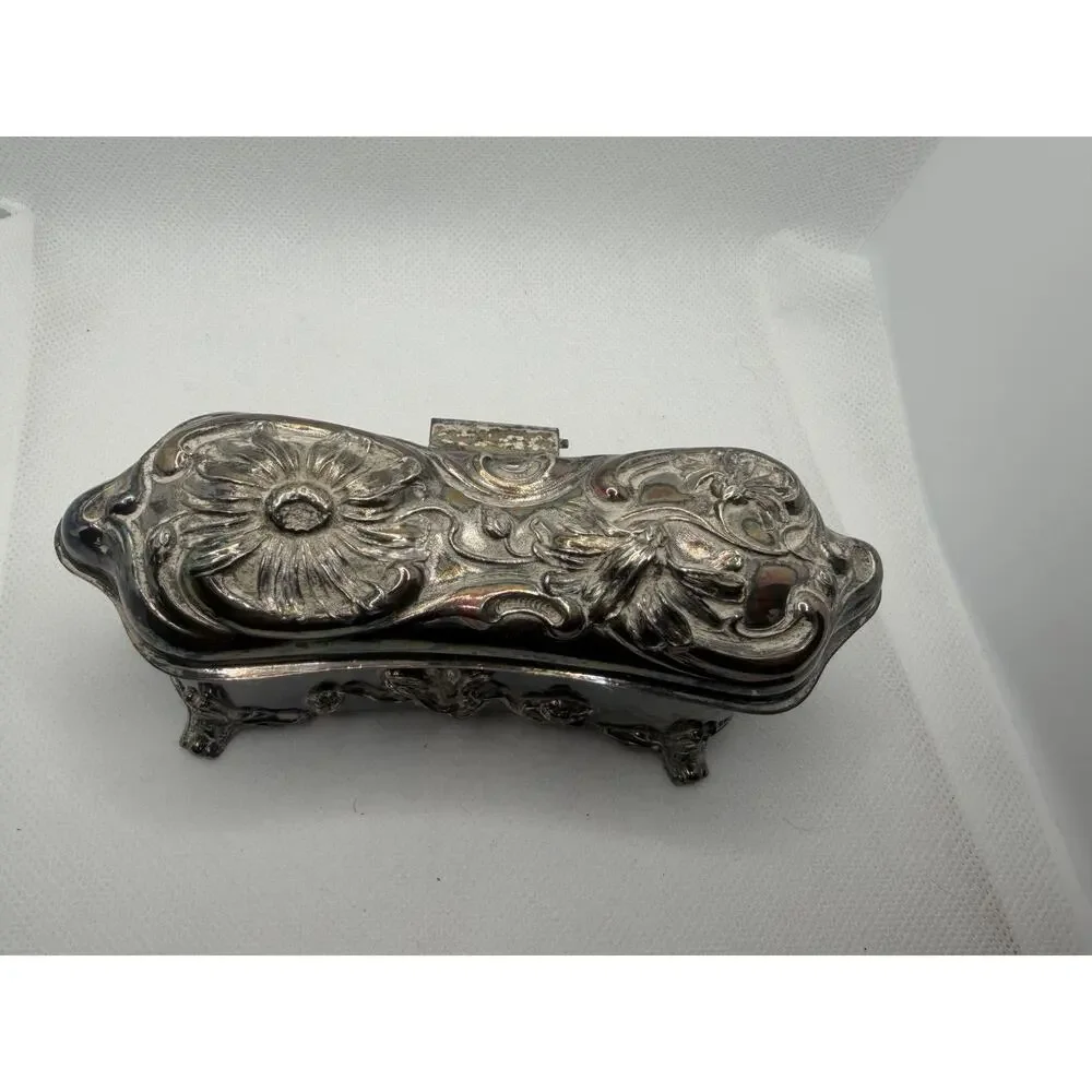 Antique Jewelry Box: Derby Silver Co. Quadruple Silver Plate #3471, Late 19th C